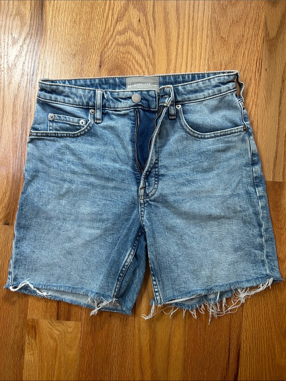 Everlane Light Wash Denim Cutoff Shorts